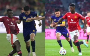 Manchester United Harus takluk di tangan ASEAN All-Stars di Stadion Nasional Bukit Jalil, Kuala Lumpur, Malaysia, Rabu malam (28/5/2025).
