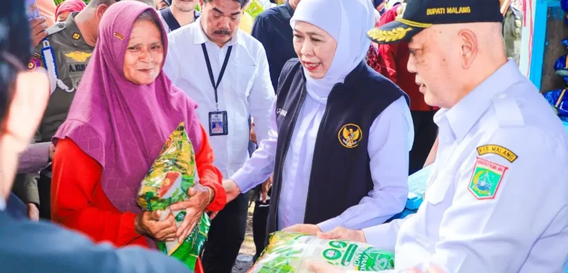 Pasar Murah Diserbu Warga Singosari, Gubernur Khofifah Dorong Ketahanan Pangan dan Nol Stunting di Jatim