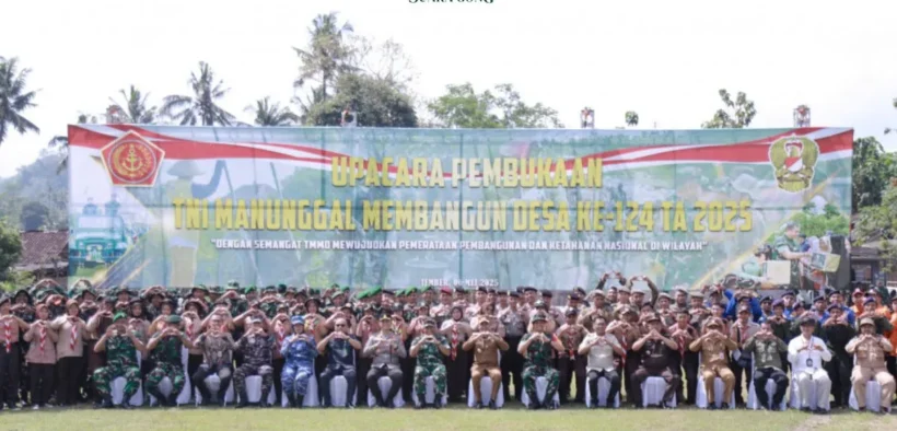 TMMD ke-124 Resmi Dibuka di Kalisat, Bupati Jember Soroti Penanggulangan Kemiskinan