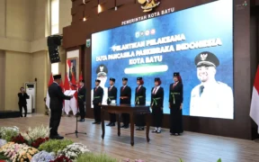 7 orang Pengurus Duta Pancasila Paskibraka Indonesia (DPPI) Kota Batu, Periode 2025 - 2029 resmi dilantik