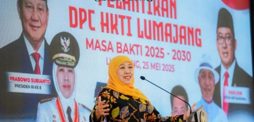 Gubernur Jawa Timur Khofifah Indar Parawansa mengajak DPC HKTI Lumajang berperan aktif wujudkan kedaulatan pangan