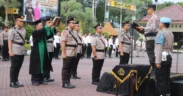 Suasana Sertijab 3 pejabat utama Polres Trenggalek (Mil/Pers)