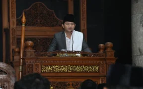 Bupati Trenggalek Mochamad Nur Arifin Salat Idul Adha 1446 H di Masjid Agung Baiturrahman, Jum'at pagi (6/6/2025)
