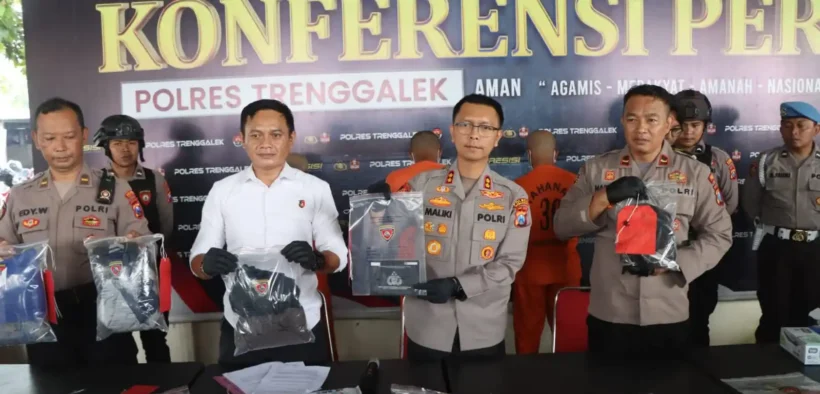 2 orang residivis asal Sawahan Kota Surabaya ditangkap oleh jajaran Satreskrim Polres Trenggalek karena diduga melakukan aksi curanmor