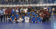 Ft: Pertandingan Futsal Putra Porprov IX Jatim 2025 antara Kota Malang melawan Pamekasan. (fat)