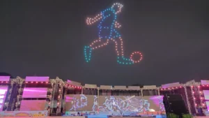 Pertunjukan Drone Spektakuler Warnai Pembukaan Porprov