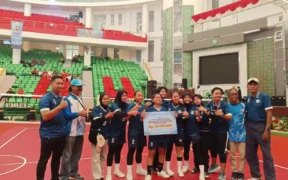 Tim Sepak Takraw Putri Kota Malang sukses menyabet medali emas usai kalahkan tim Kabupaten Bangkalan dengan skor 2-0 dalam Porprov Jatim 2025