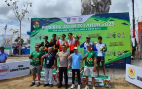 Tim bola voli pantai Kota Malang berhasil menorehkan prestasi 1 Perak 2 Perunggu di Porprov Jawa Timur 2025