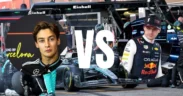 Konflik George Russell dan Max Verstappen Memanas (Ilustrasi oleh: Galih)