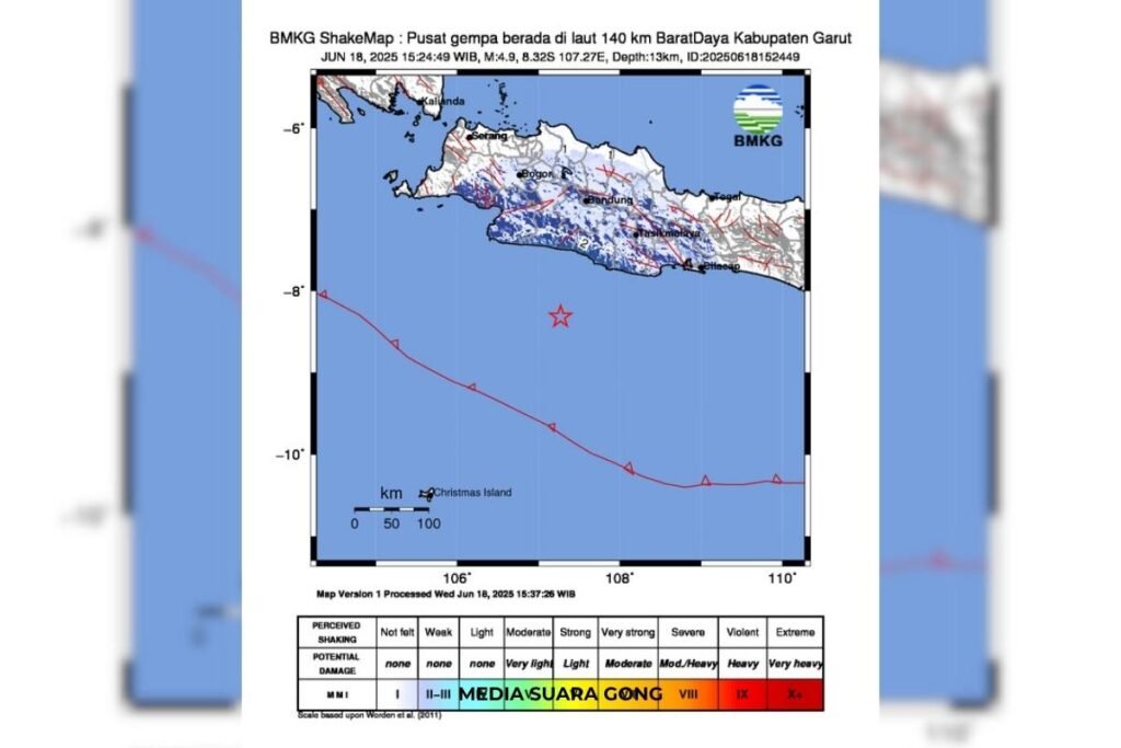 gempa terkini Indonesia