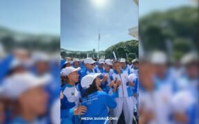 wahyu hidayat foto bersama dengan para atlet Porprov 2025 Malang