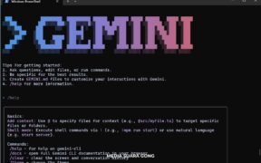 tampilan terminal setelah di install Gemini CLI Google