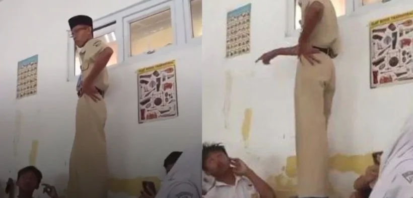 Kasus dugaan kekerasan fisik oleh seorang guru tendang muridnya di SMP Negeri 1 Karangawen, Kabupaten Demak.