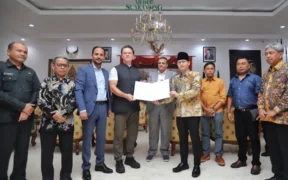 Bupati Trenggalek, Mochamad Nur Arifin menandatangani perjanjian sewa lahan dengan PT Concentrix Industri Indonesia