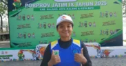 Atlet dayung muda Chindy Marselima Anggreani perwakiln Kabupaten Malang ini sukses meraih medali perunggu di Porprov Jawa Timur 2025