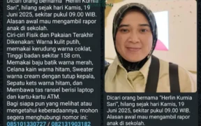 Beredarnya kabar Orang hilang, yaitu seorang Aparatur Sipil Negara (ASN) dari Cabang Dinas Pendidikan Wilayah Malang-Batu