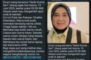 Pamit Ambil Rapor, Seorang Ibu ASN Dilaporkan Hilang di Kota Batu