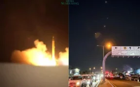 Iran melancarkan serangan rudal ke Pangkalan Udara Al-Udeid di Qatar pada Senin (23/6/2025).