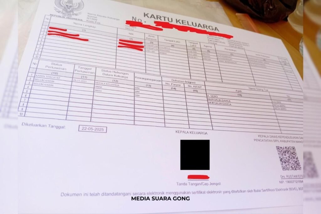urus dokumen kependudukan kartu keluarga