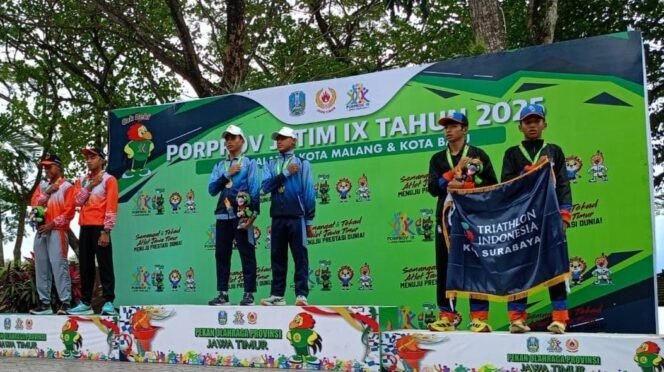 Dalam Cabor Triathlon, Kota Probolinggo Berhasil Raih dua medali emas dan dua medali perak untuk dibawa pulang dalam Porprov Jatim 2025