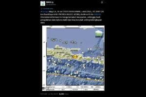 Gempa Bermagnitudo 3,4 Guncang Perairan Selatan Probolinggo