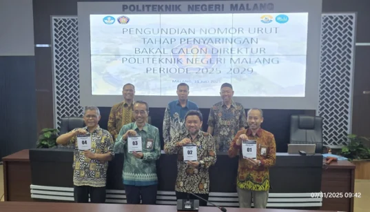 Pemilihan Direktur Politeknik Negeri Malang (Polinema) periode 2025–2029 resmi memasuki babak penting, 4 Kandidat siap beradu gagasan!