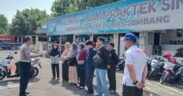 penampakan peserta ujian SIM pelajar Jombang