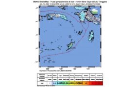 gempa M 6,9 Maluku Tenggara