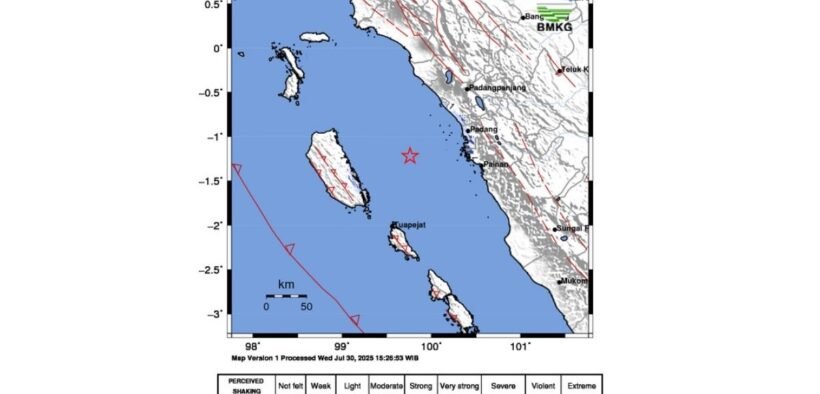 Info bmkg gempa di padang dan pariaman