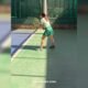 fashion atlet tenis kota malang berwarna hijau mint pastel dan rok hijau emerlad dan sepatu ASICS Gel-Resolution X