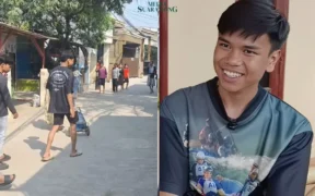Gen Z Bersia 19 Tahun bernama Sahdan Arya Maulana bikin heboh usai ia menjabat jadi RT di jakarta utara, Langsung Cor Jalan Rusak Tanpa Drama