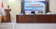 Foto: Wali Kota Probolinggo dr. Aminuddin saat memberikan sambutan dalam kegiatan Sosialisasi Kerukunan Umat Beragama di Aula Bangkesbangpol. (MemoX/istimewa)