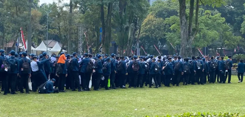 Menyambut kegiatan PKKMB Universitas Brawijaya (UB) 2025, Dishub Kota Malang mulai menerapkan rekayasa lalu lintas untuk antisipasi kemacetan