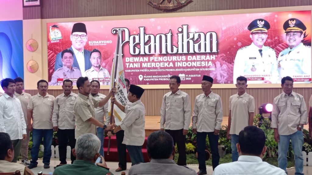 DPW Tani Merdeka Indonesia resmi melantik Pengurus Daerah wilayah Kota/Kabupaten Probolinggo dan Situbondo periode 2025–2030.