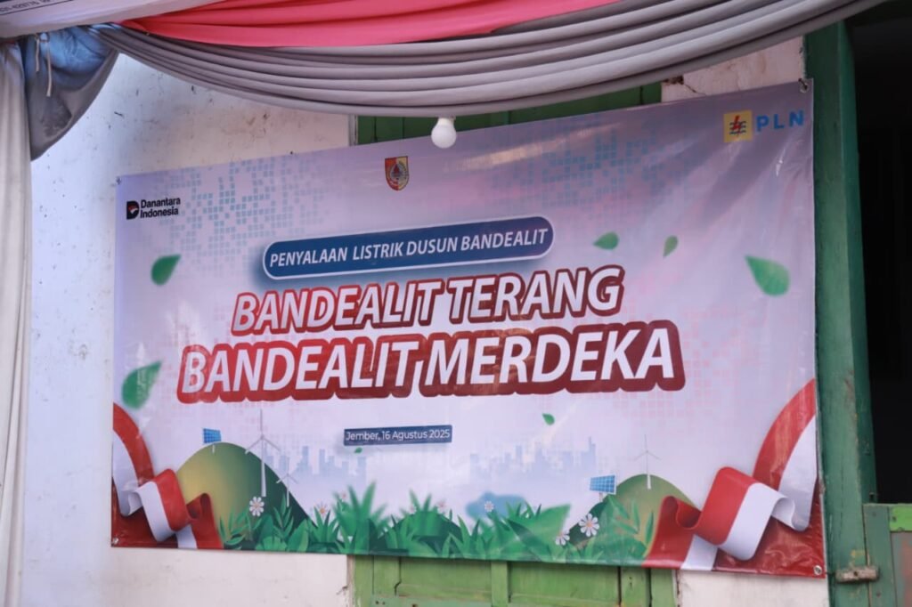  Warga Dusun Bandealit, Desa Andongrejo, Kecamatan Tempurejo, Kabupaten Jember akhirnya bisa merasakan aliran listrik 
