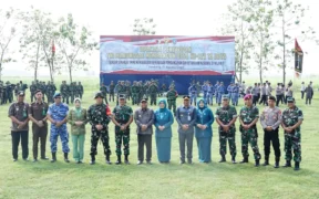 Program TNI Manunggal Membangun Desa (TMMD) Jombang ke-125 tahun anggaran 2025 resmi ditutup dengan upacara
