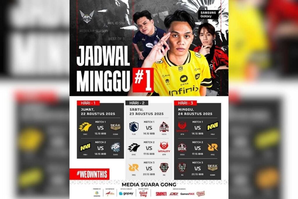 Jadwal MPL ID S16 Hari Ini RRQ vs AE