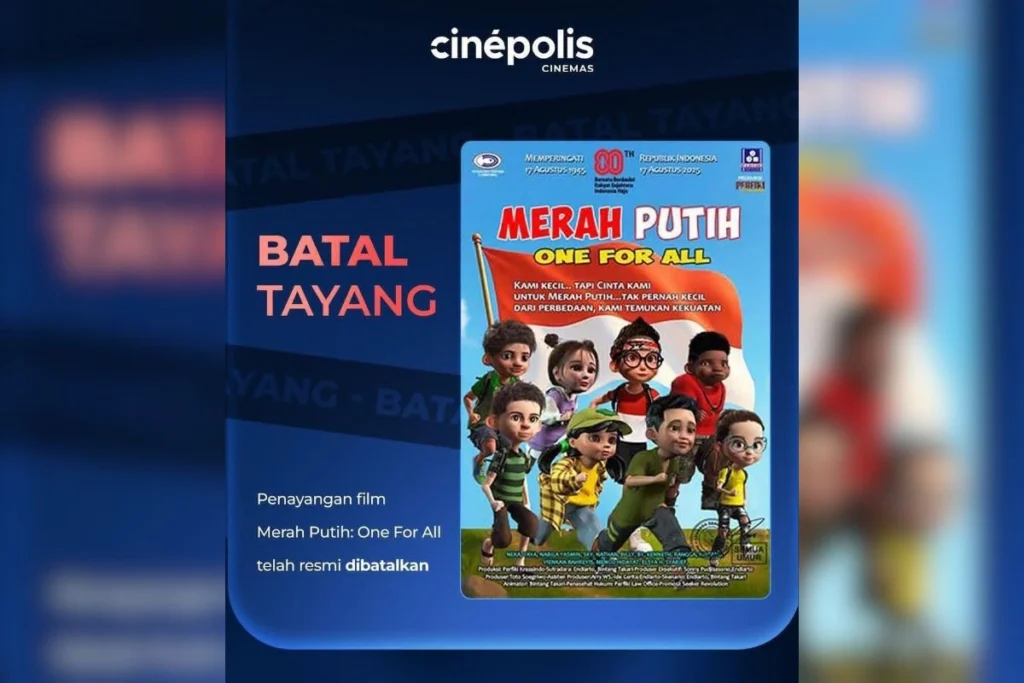 Cinepolis Batalkan Penayangan Film Animasi Merah Putih: One for All
