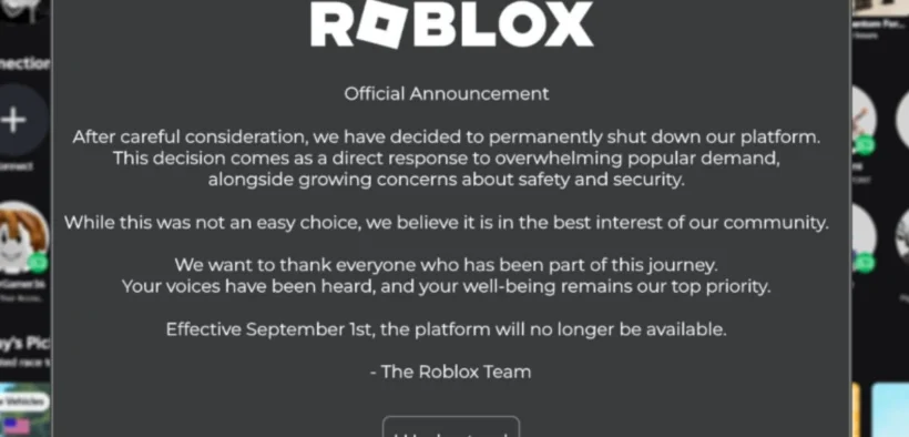 muncul desakan agar CEO Roblox Corporation mundur, yang ikut memicu rumor liar bahwa Roblox bakal ditutup pada 2025.