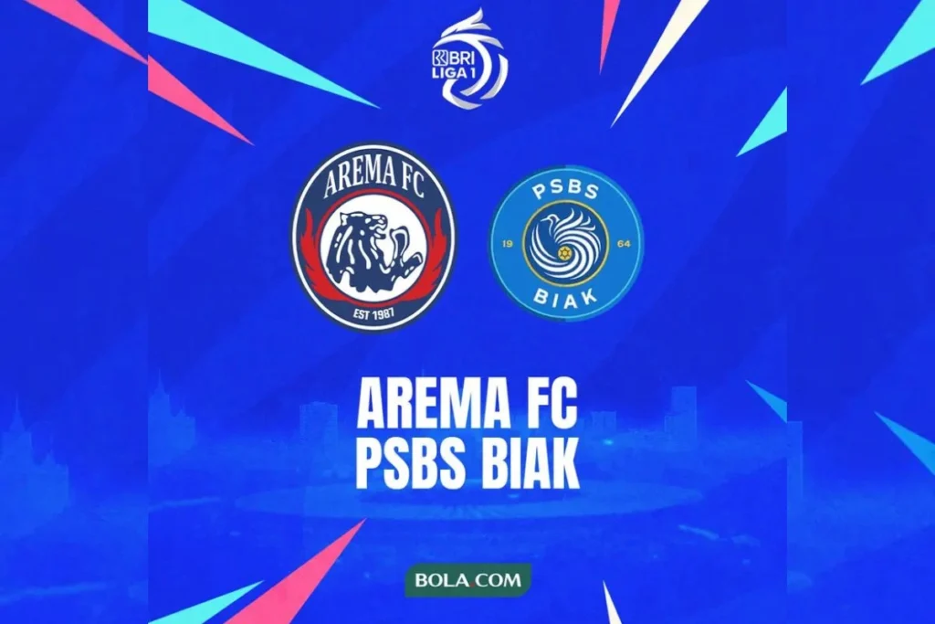 Prediksi Skor Arema FC VS PSBS Biak di Super League 2025/2026, Ada kemungkinan arema memimpin di laga kali ini!