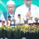 Ribuan jamaah memadati area Pasar Induk Among Tani Kota Batu dalam rangka kegiatan Majelis Maulid Riyadlul Jannah, Jumat (5/9/2025).