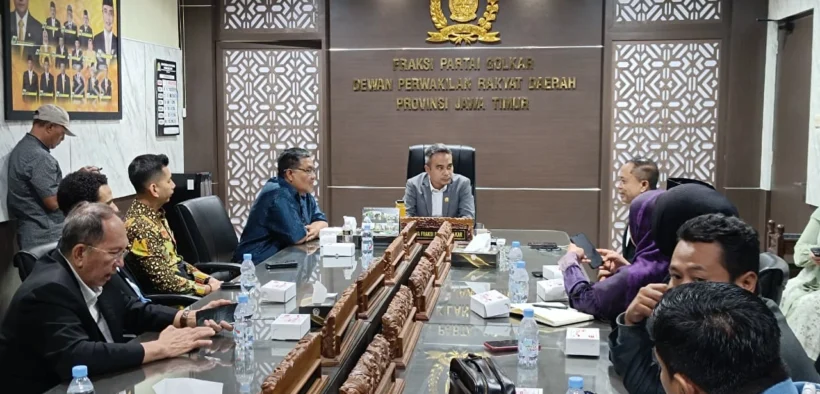 Fraksi Golkar DPRD Jatim menerima kunjungan dari HIPPI dalam rangka menjalin sinergi memperkuat dukungan bagi pelaku UMKM