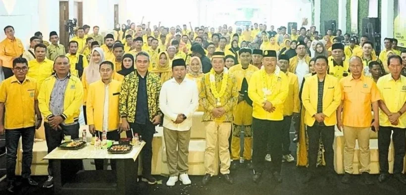 DPD Partai Golkar Kabupaten Bondowoso menggelar Musyawarah Daerah (Musda) XI di Kantor DPD Golkar Bondowoso, Sabtu (20/9/2025). 
