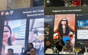Direktorat Tindak Pidana Siber Bareskrim Polri menangkap Laras Faizati (26), yang dalam dugaan sebagai Provokator Pembakaran Mabes Polri