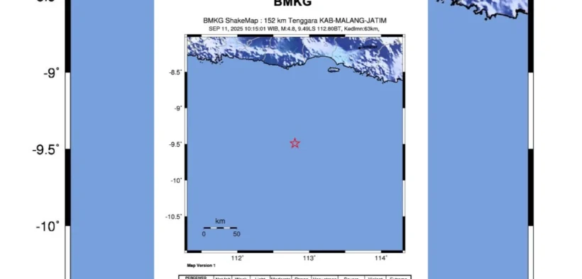 BMKG Laporkan Gempa bumi kembali mengguncang wilayah Kabupaten Malang pada Kamis (11/9/2025) sekitar pukul 10.15 WIB.