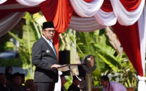 Pemerintah Kota Batu menggelar upacara khidmat memperingati Hari Kesaktian Pancasila di halaman Balai Kota Among Tani, Rabu (1/10/2025) pagi