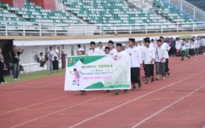 Selasa sore (14/10) Liga Santri Jawa Timur 2025 Piala Gus Bupati Jember resmi dibuka di Stadion Jember Sport Garden (JSG), Kecamatan Ajung