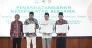 Tiga pemerintah kabupaten di wilayah Tapal Kuda, Jawa Timur — Bondowoso, Situbondo, dan Jember — secara resmi menandatangani nota kesepakatan bersama (MoU) tentang penyelenggaraan pemerintahan, pembangunan kemasyarakatan, dan pengembangan potensi daerah serta pelayanan publik terintegrasi berbasis aglomerasi.