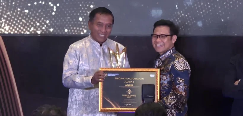 Unesa kembali menorehkan prestasi membanggakan di tingkat nasional dengan Juara 1 Nasional Mandaya Awards 2025