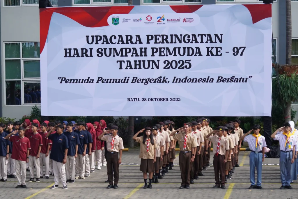 Pemkot Batu Bersama Forkopimda Gelar Upacara Hari Sumpah Pemuda ke-97